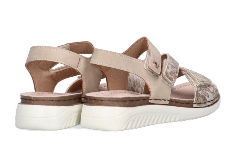 Sandalias planas Armony by Etika 41023 en beige para mujer