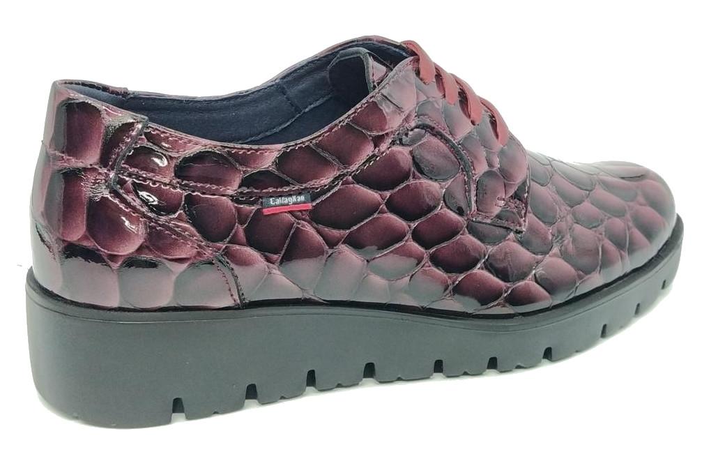 Zapatos con cordones con cuña Callaghan 58515 Bari en burdeos