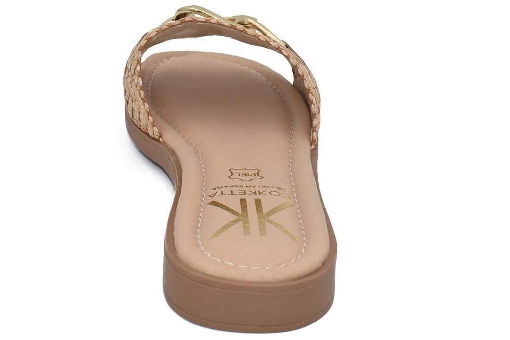 Sandalias de pala Cokketa 150 en beige para mujer