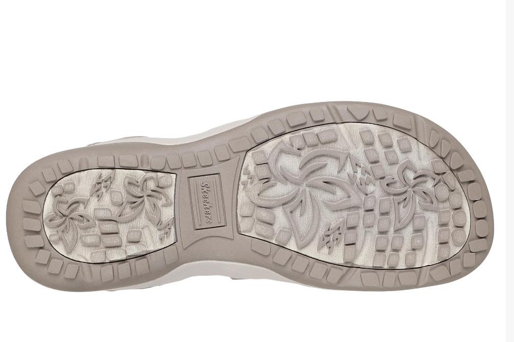 Sandalias Skechers Slip-ins Reggae Slim Stretch Flex Taupe Mujer 163460 | Cómodas, Ligeras y Fáciles de Calzar