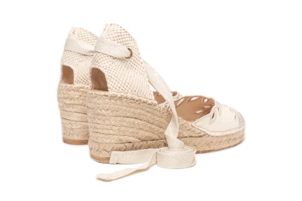 Alpargatas Alhamas Romero hojas A7037 en plata para mujer