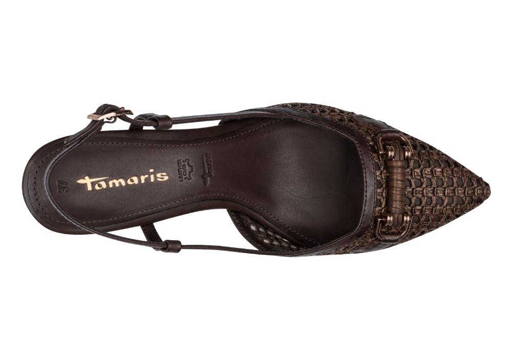 Zapatos de tacón destalonados Tamaris 001-29634-44 Marrón – Elegancia y Comodidad