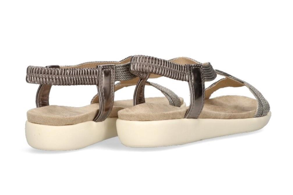 Sandalias planas Armony by Etika 46001 en plomo para mujer
