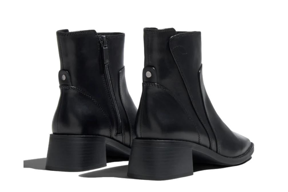 Botines de piel negros con tacón bajo Regarde le Ciel Lilla-01 para mujer