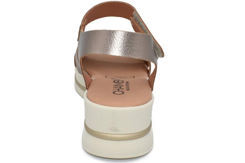 Sandalias cómodas Chamby 921 en oro para mujer