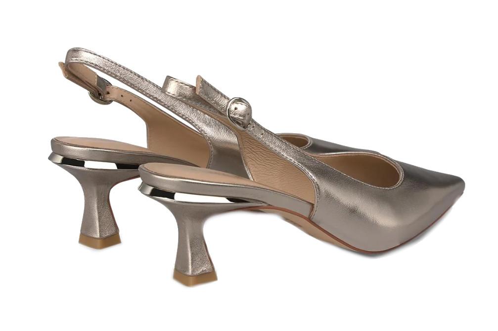 Zapatos de tacón destalonados Alma en Pena V262202 en color bronce - Zapatos de fiesta para mujer