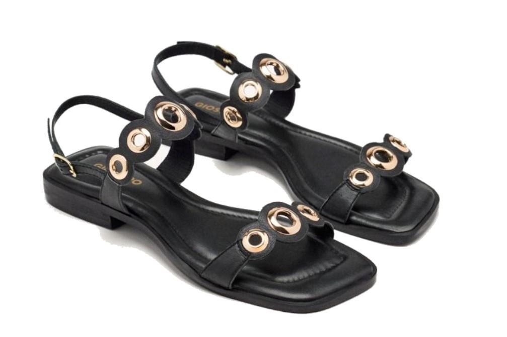 Sandalias planas Gioseppo SIREN 74348 en negro para mujer