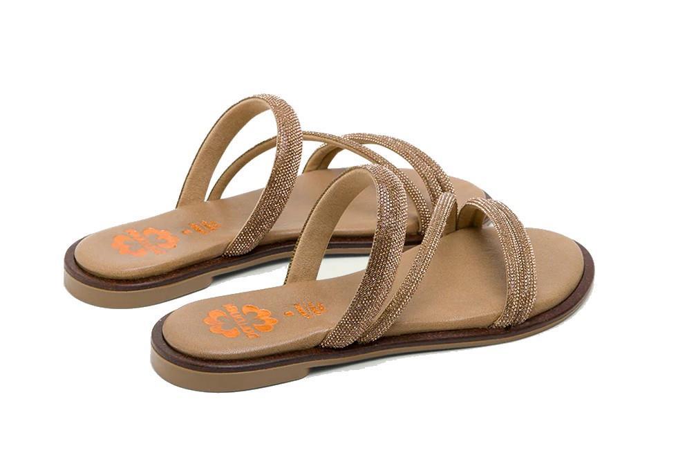 Sandalias planas Porronet Caitlin en platino