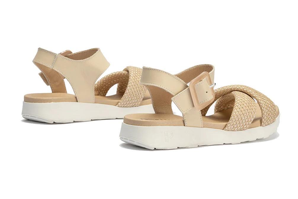 Sandalias cómodoas Pitillos 10550 en beige para mujer
