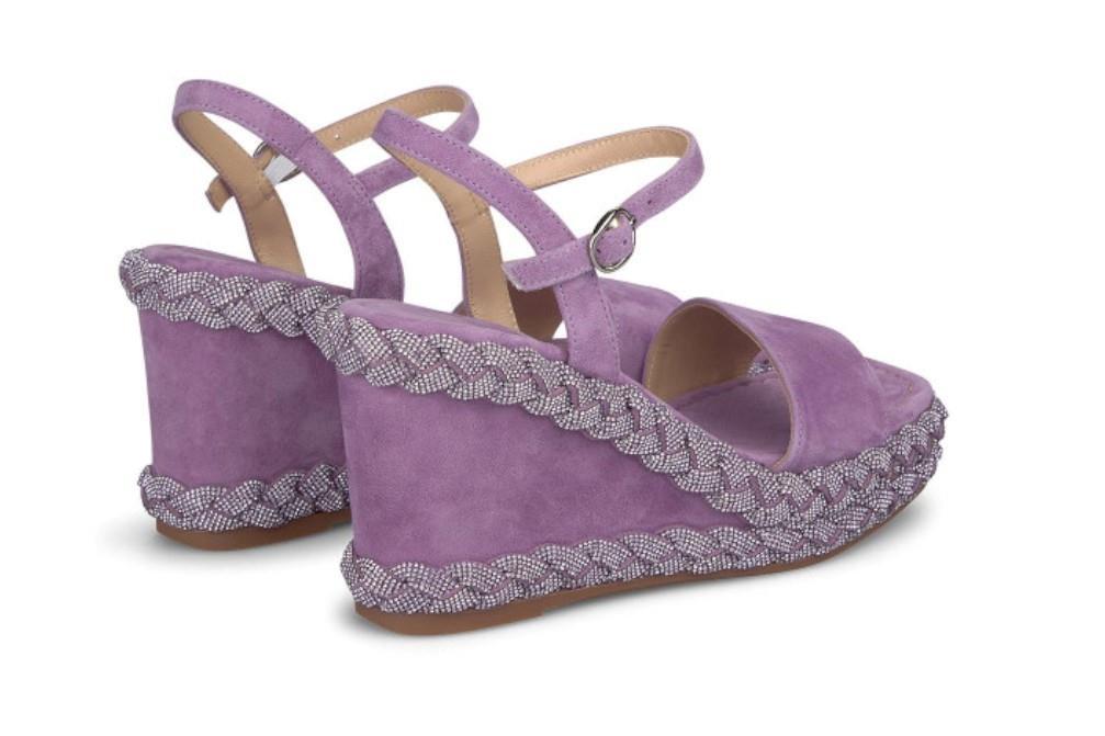 Sandalias con cuña Alma en Pena V240941 en violeta